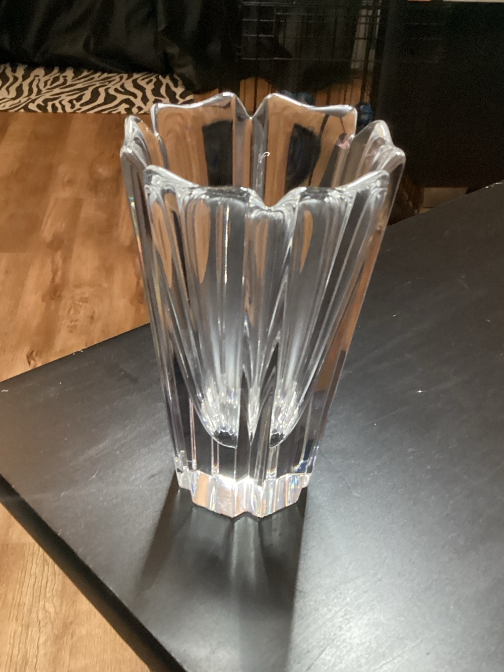 Vintage ORREFORS Sweden Signed Crystal Glass Vase - 6” Tall -Elegant Home Accent
